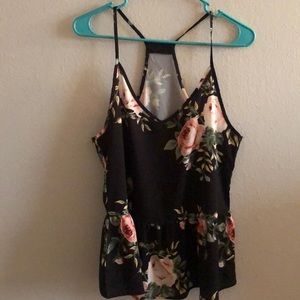 Black floral top